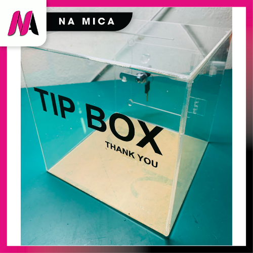 thùng tip box- thùng từ thiện-thùng đựng tiền tip