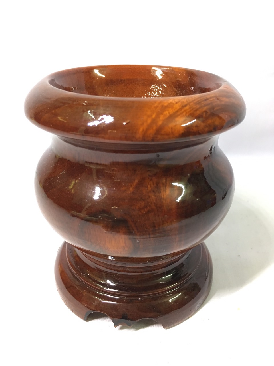 Bát nhang (lư hương) hàng đẹp chất lượng- Gỗ tràm -MS: 17