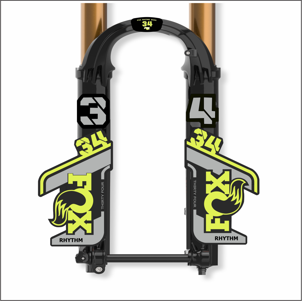 Tem decal dán phuộc xe đạp FOX Rhythm 34 2021
