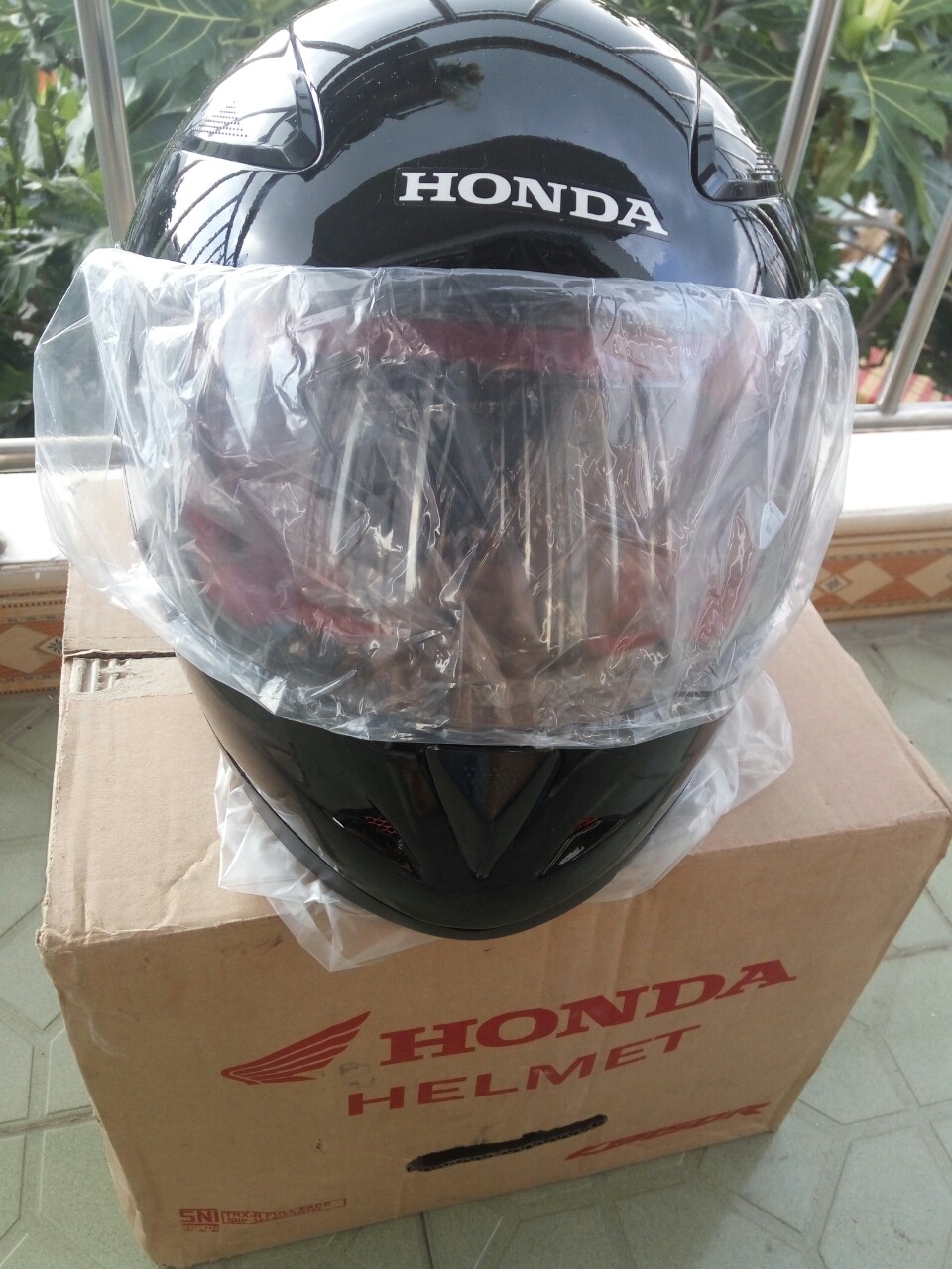 [HCM]Nón bảo hiểm Honda Fullface nhập khẩu ( đen bóng)