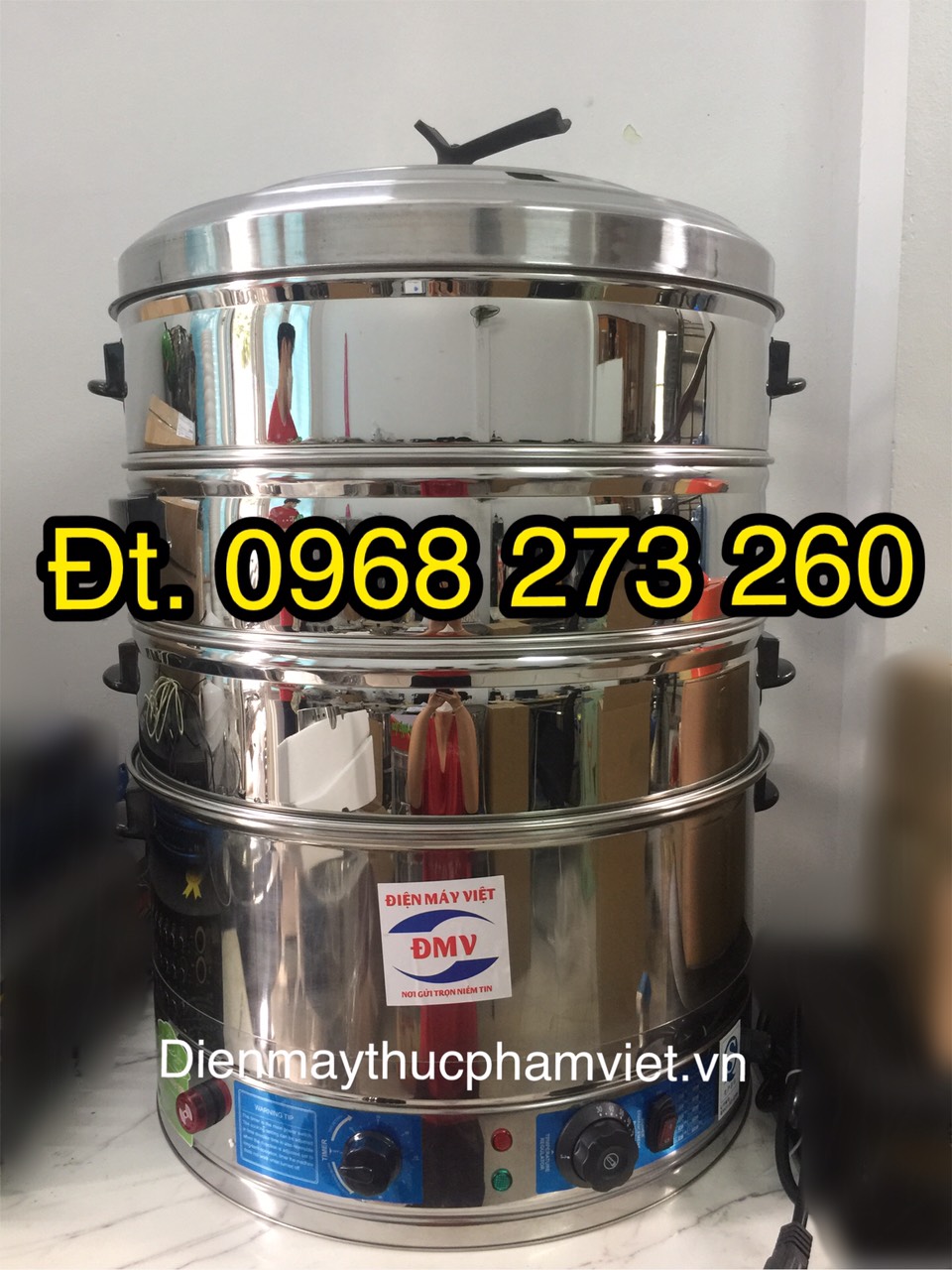 Nồi hấp bánh bao bằng điện size 52Cm 1 tầng -2 tầng - 3 tầng