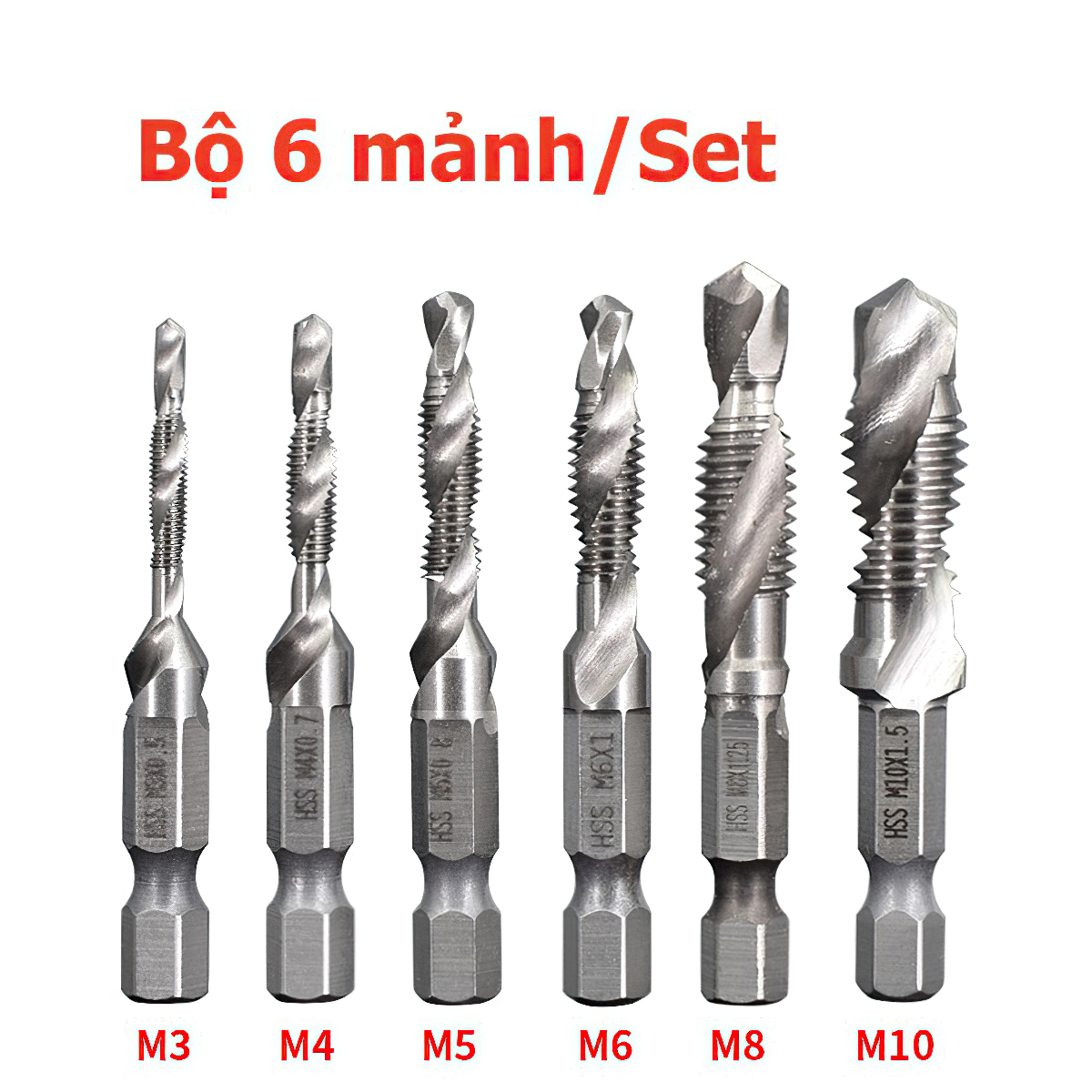 Bộ dụng cụ tháo vít gãy 5 món Mũi khoan phá ốc vít hỏng, vặn lấy vít bị toét đầu