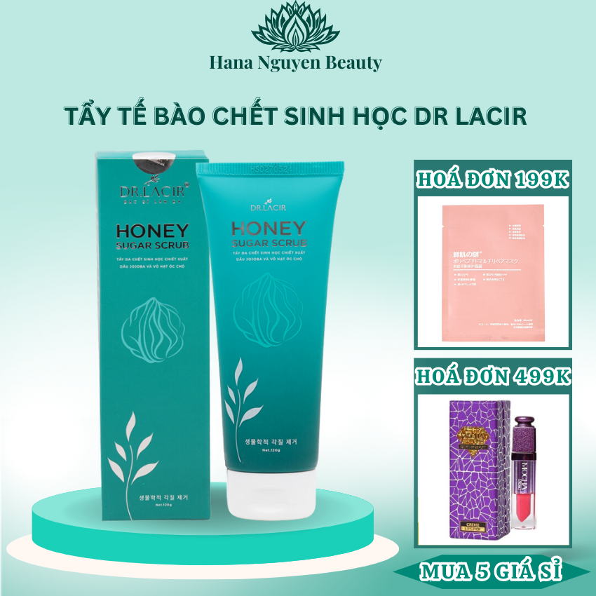 Tẩy tế bào chết sinh học da mặt Dr Lacir Honey Sugar Scrub 120gram