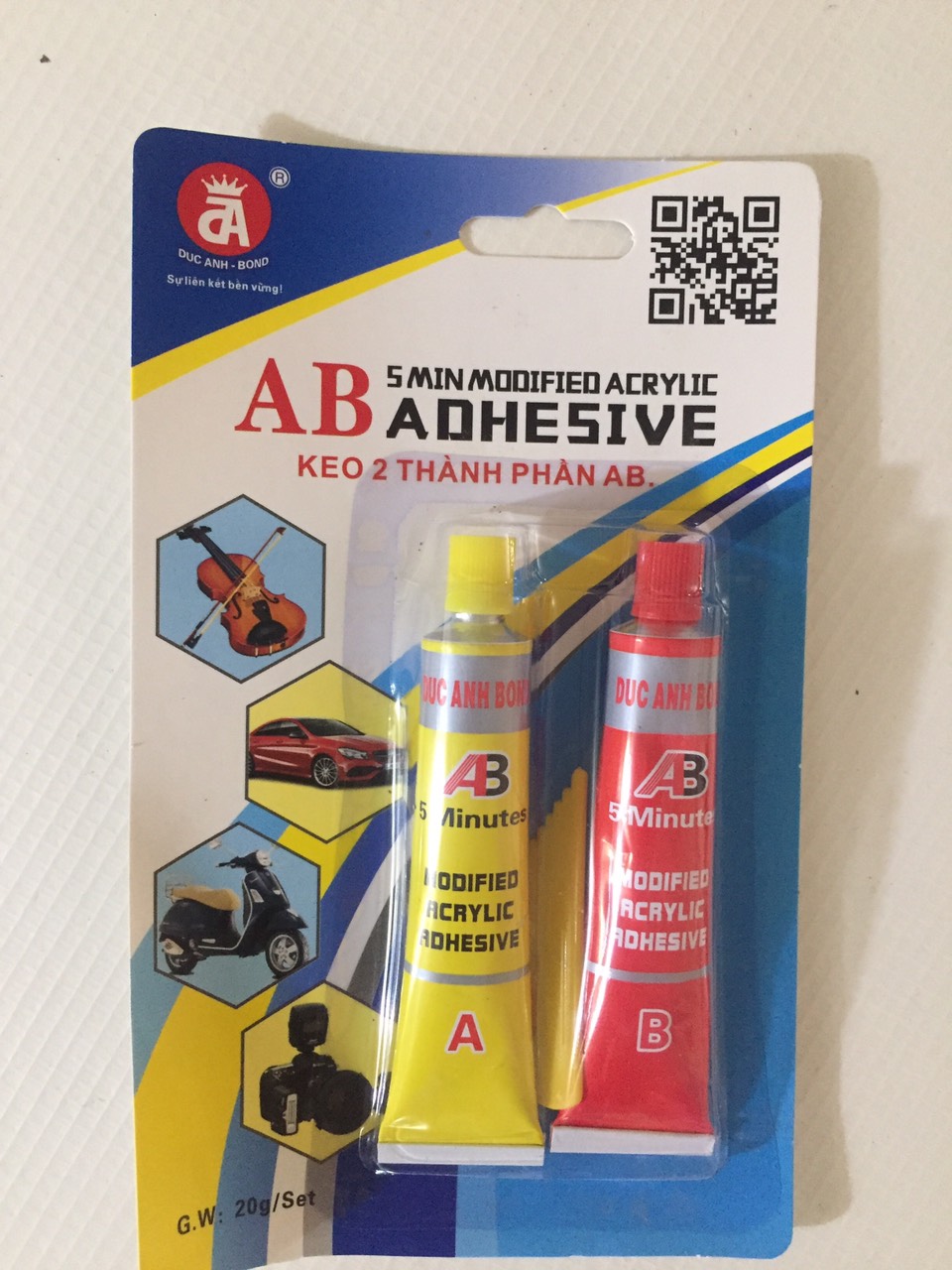 Keo AB 2 thành phần loại 20g