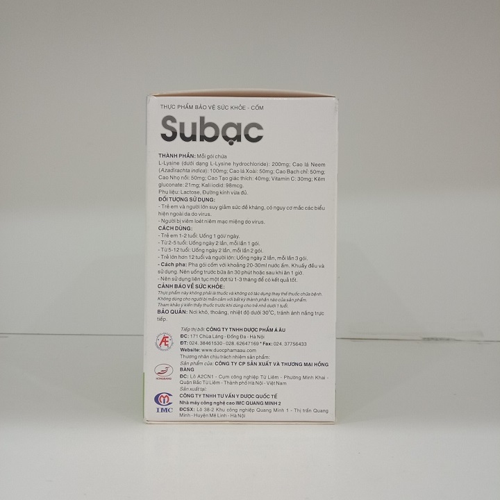 Cốm Subạc - Hỗ trợ tăng cường sức đề kháng cho bé