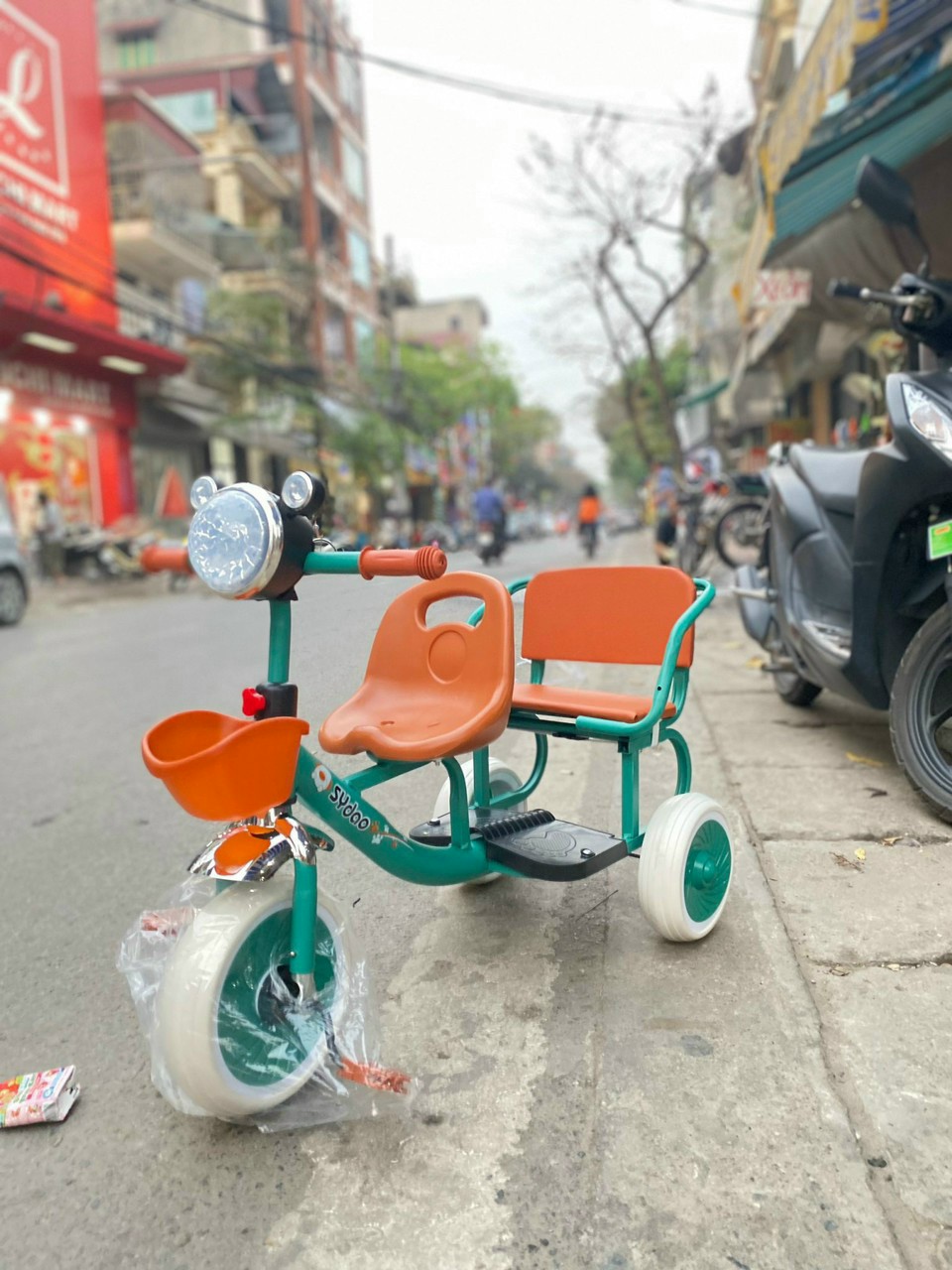 XE XÍCH LÔ XE ĐẠP ĐÔI CHO BÉ