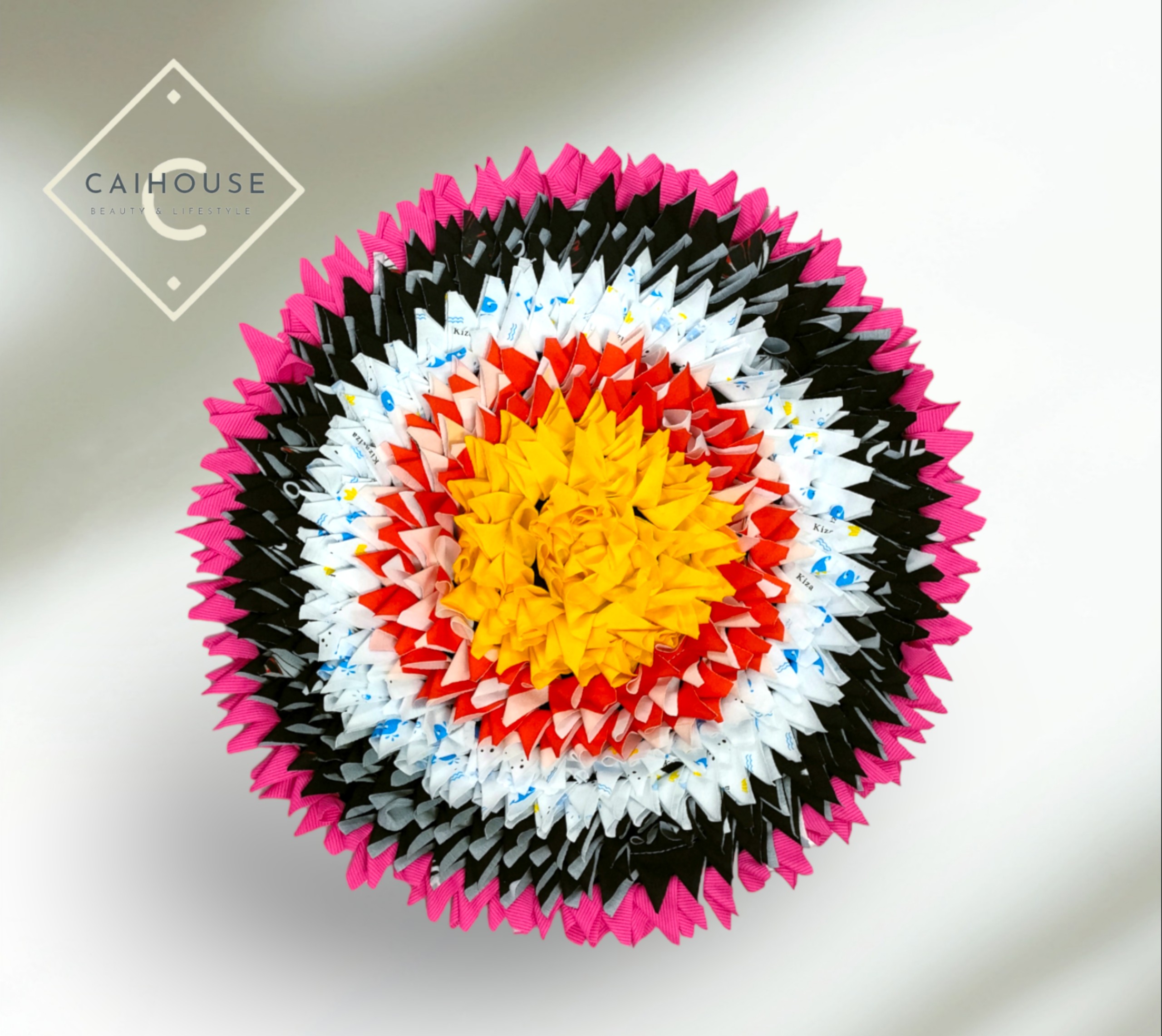 Thảm tròn lau chân handmake sắc màu-CH-K02