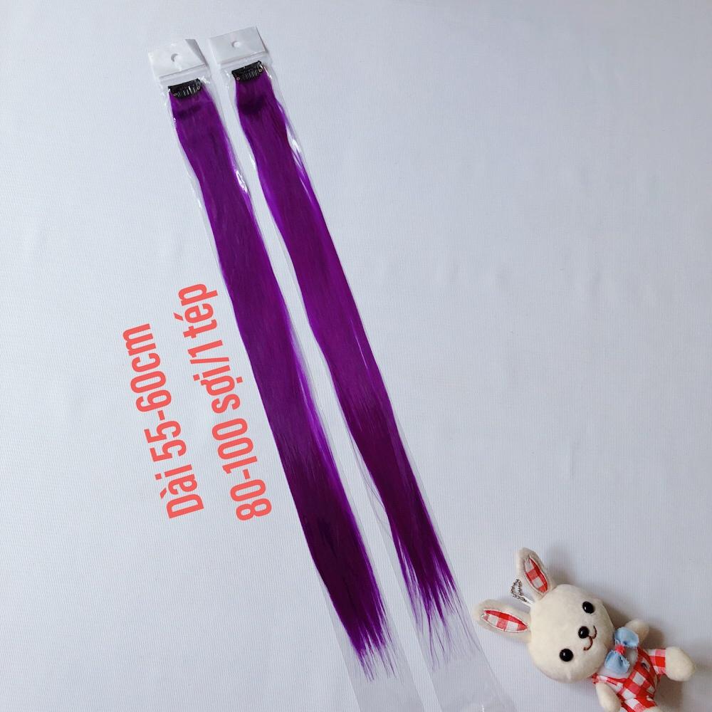 Combo 2 tép line tóc màu tím than tuyệt đẹp