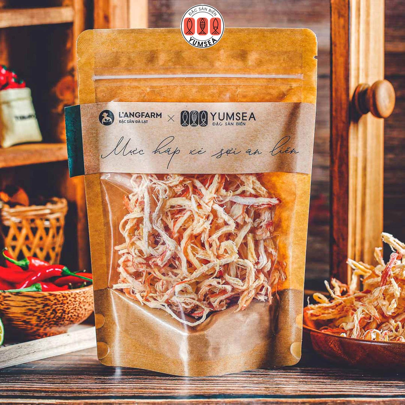 Mực hấp xé sợi ăn liền Yumsea