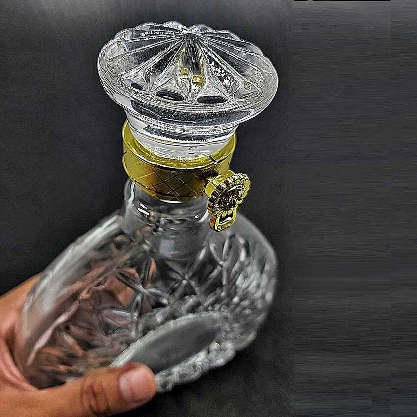 Glass bottle 750ML – Triangle Shape – B5 pattern – combo 2 bottles