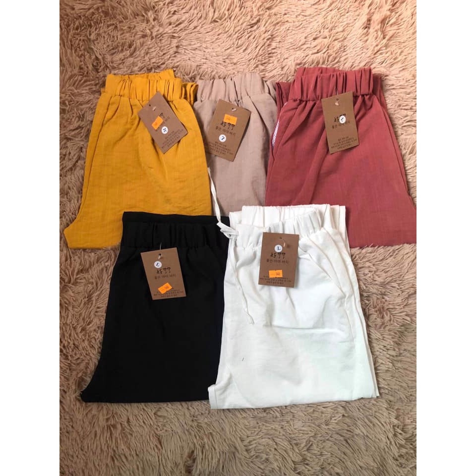Quần vải đũ dáng lỡ baggy
