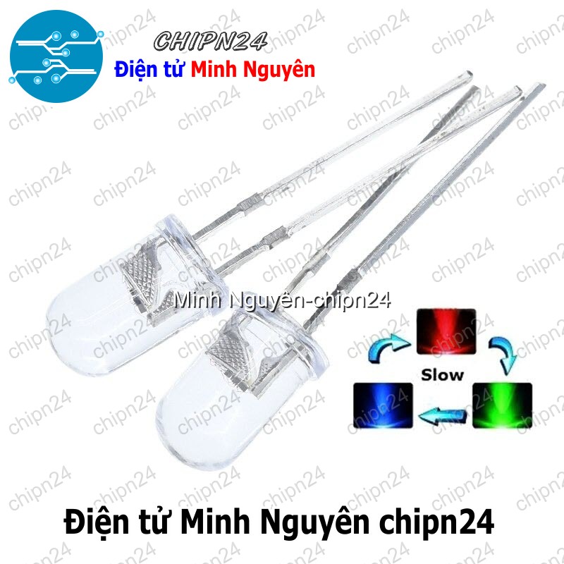 [25 con] Led 7 Màu RGB 2 chân (5mm/3mm/5 ly/3 ly/ Nháy Nhanh/Chậm) - [Chọn Loại] - HHH.00021