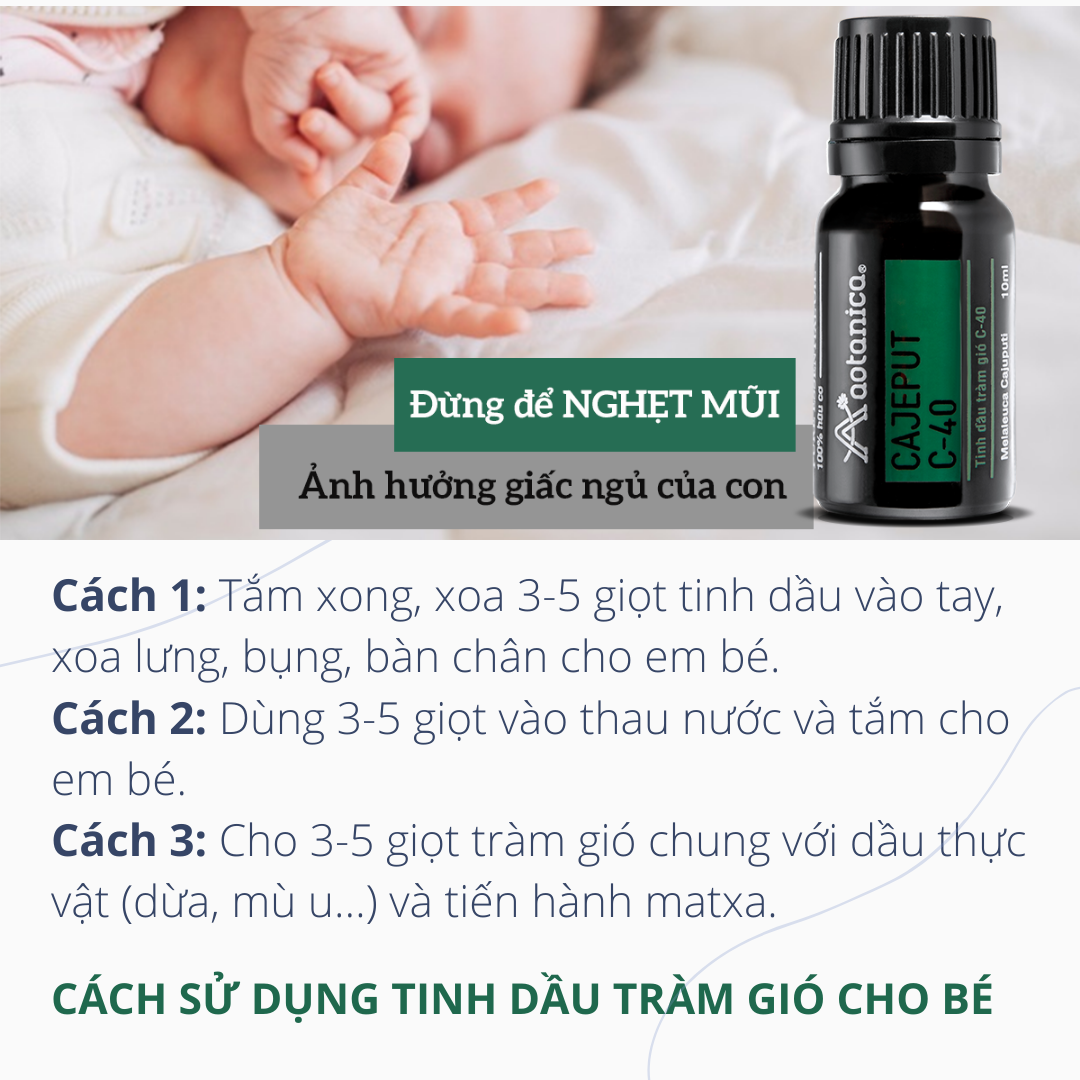 Tinh dầu tràm gió phân đoạn Cajeput C-40 Aotanica 50ml