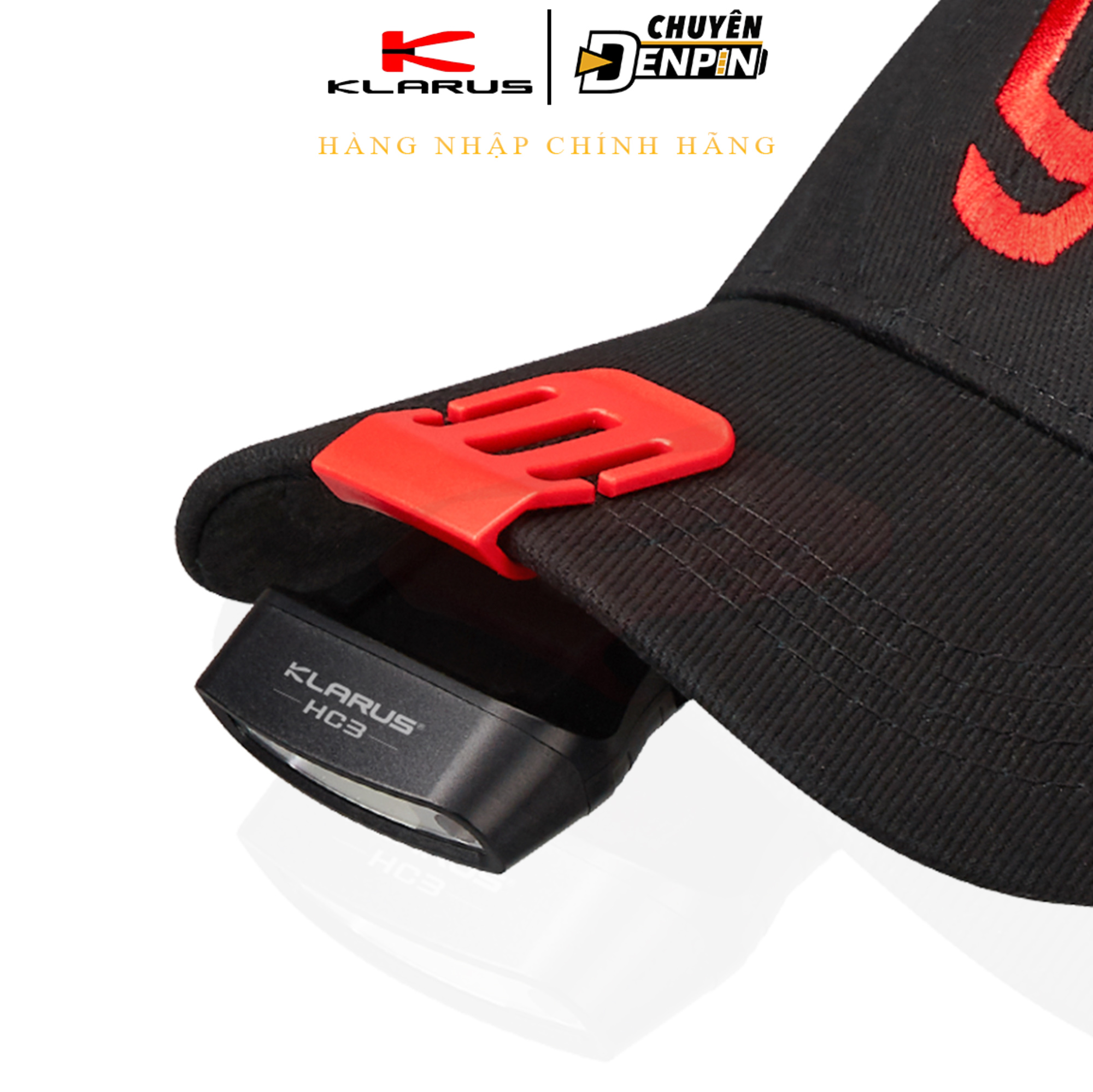 Đèn pin đội đầu, cài nón Klarus HC3