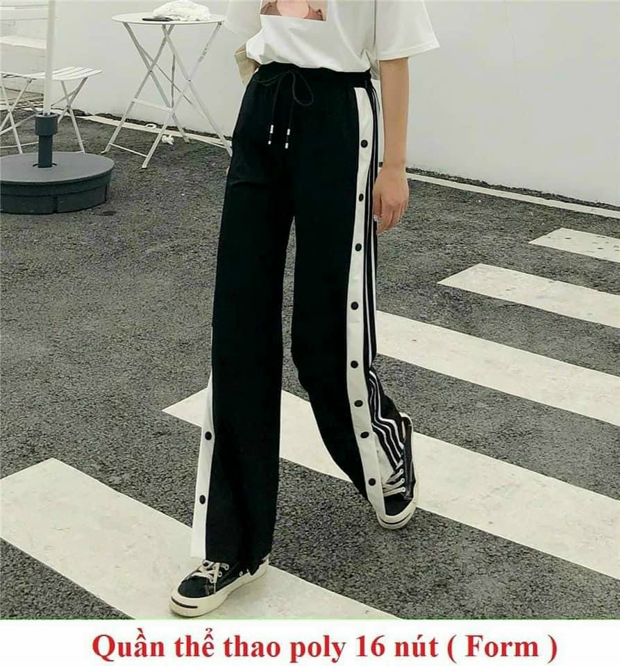 QUẦN ỐNG RỘNG XẺ TÀ CÚC BẤM STYLE CÁ TÍNH