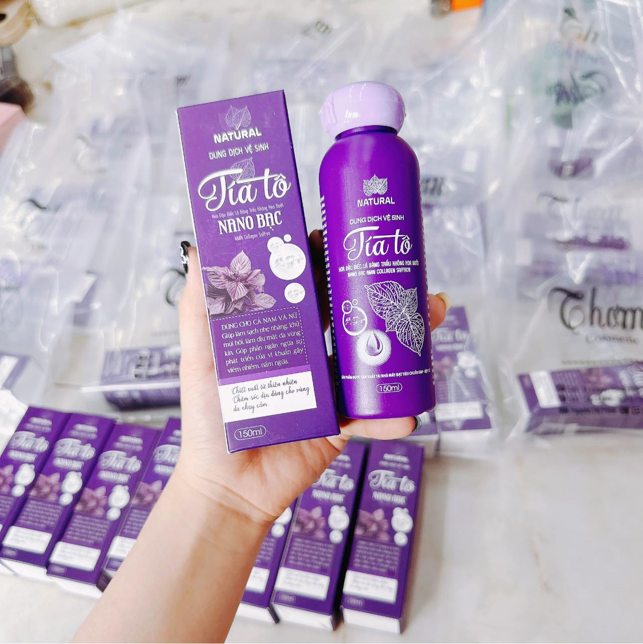 [ Dung dịch tía tô] DUNG DỊCH VỆ SINH TÍA TÔ NANO BẠC