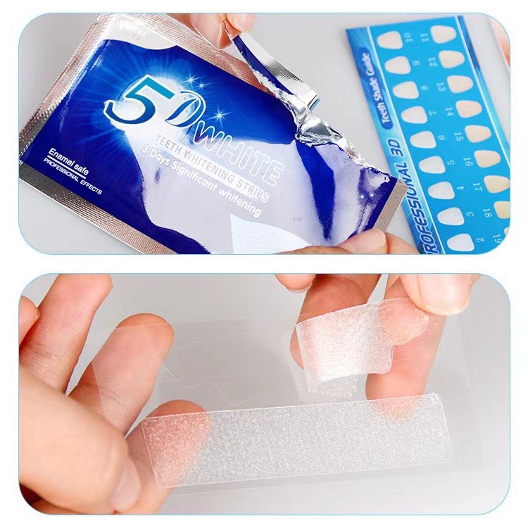 Miếng dán trắng răng tiện lợi 5D White Teeth Whitening Strips
