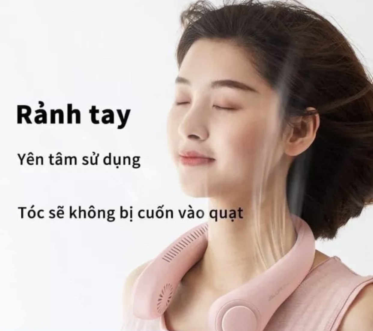 quạt đeo cổ đa năng, quạt mini 3 tốc độ, quạt đeo cổ usb