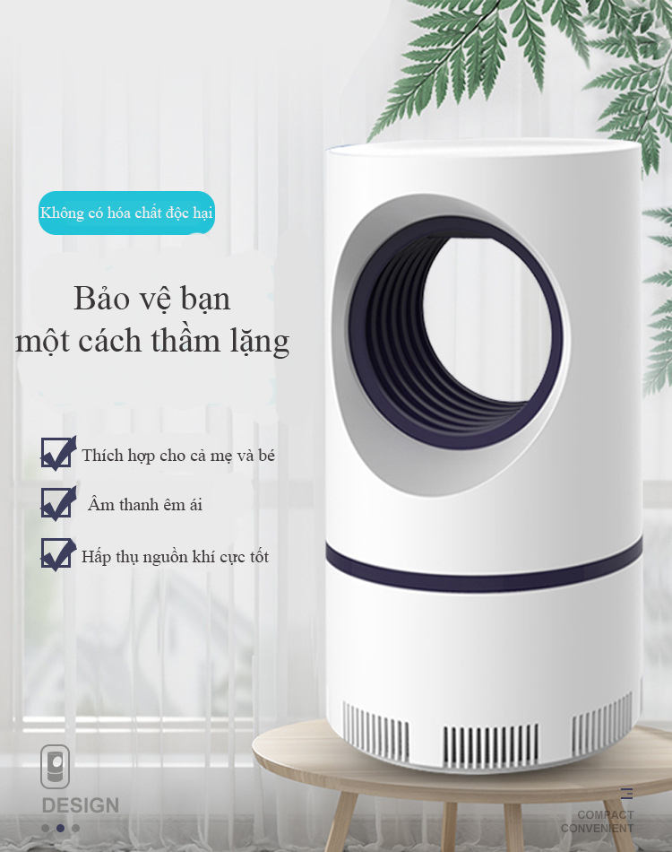 [HCM]Đèn Bắt Muỗi Thông Minh Nhật Bản Máy Bắt Muỗi Côn Trùng [Công nghệ Tia UV Bắt 1000 Con Muỗi Trong 1 Đêm]