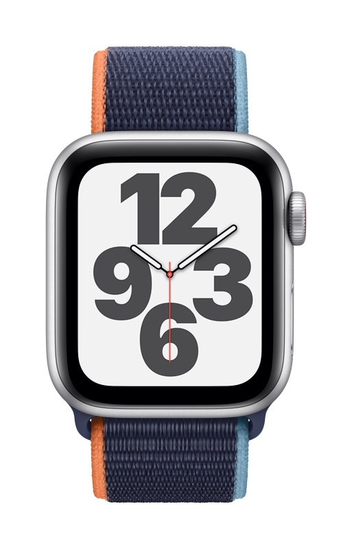 [NEW 2020] Đồng hồ thông minh Apple Watch SE 40mm (GPS + CELLULAR) Vỏ Nhôm Bạc, Dây Loop Xanh Đậm (MYEG2VN/A) - Hàng chính hãng, mới 100%