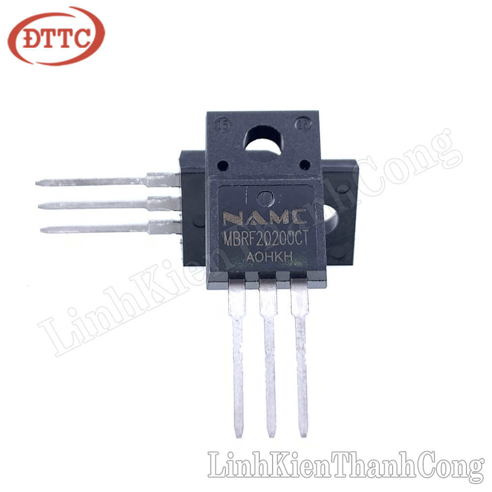 Diode schottky mbrf20200ct 20a 200v to220f