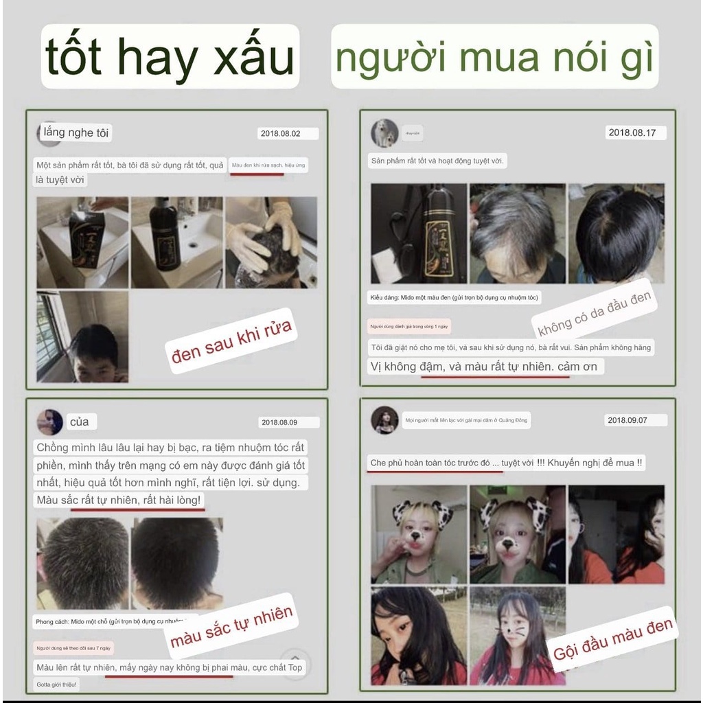 Dầu gội phủ bạc cho mái tóc đen óng ả