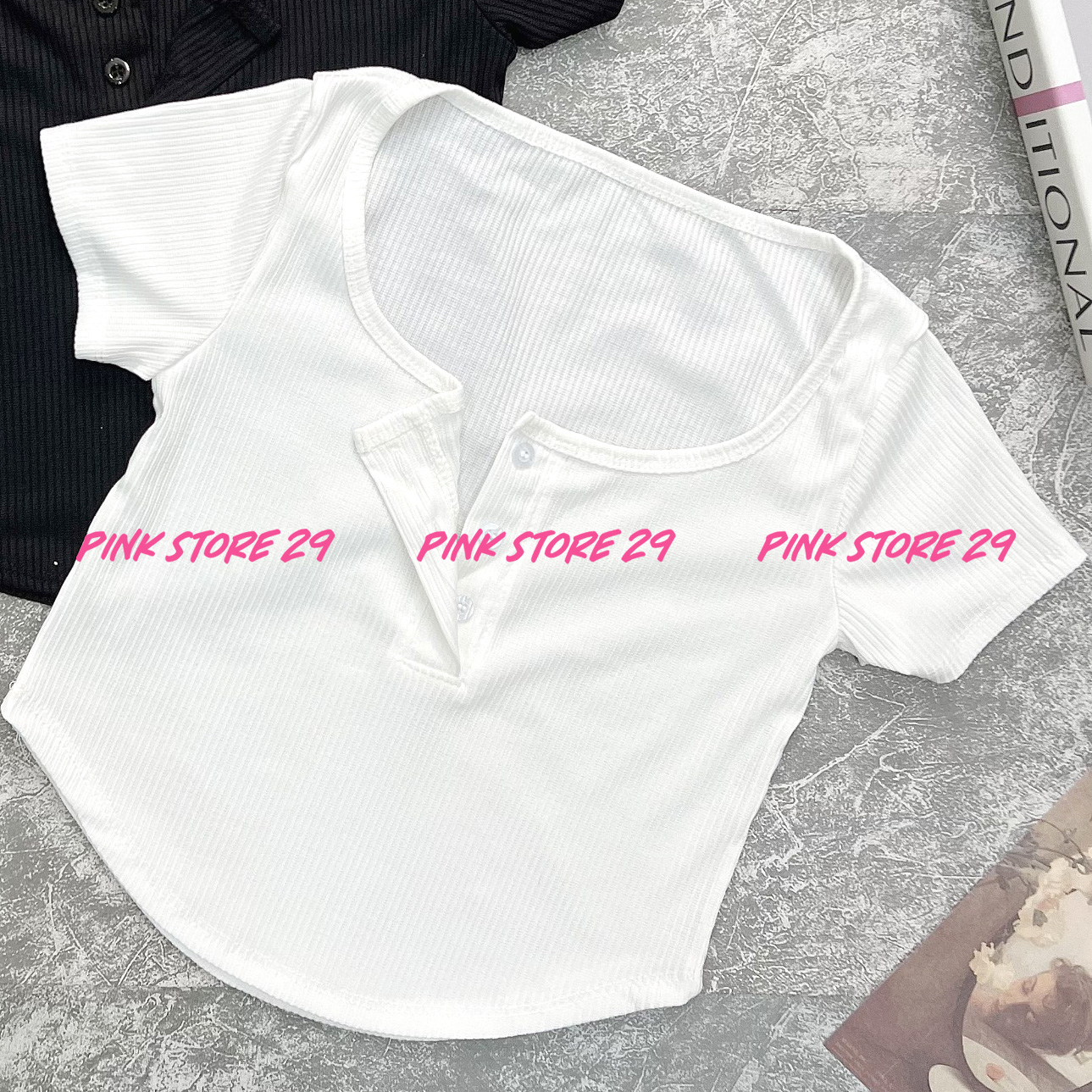 Áo croptop vạt bầu a5152