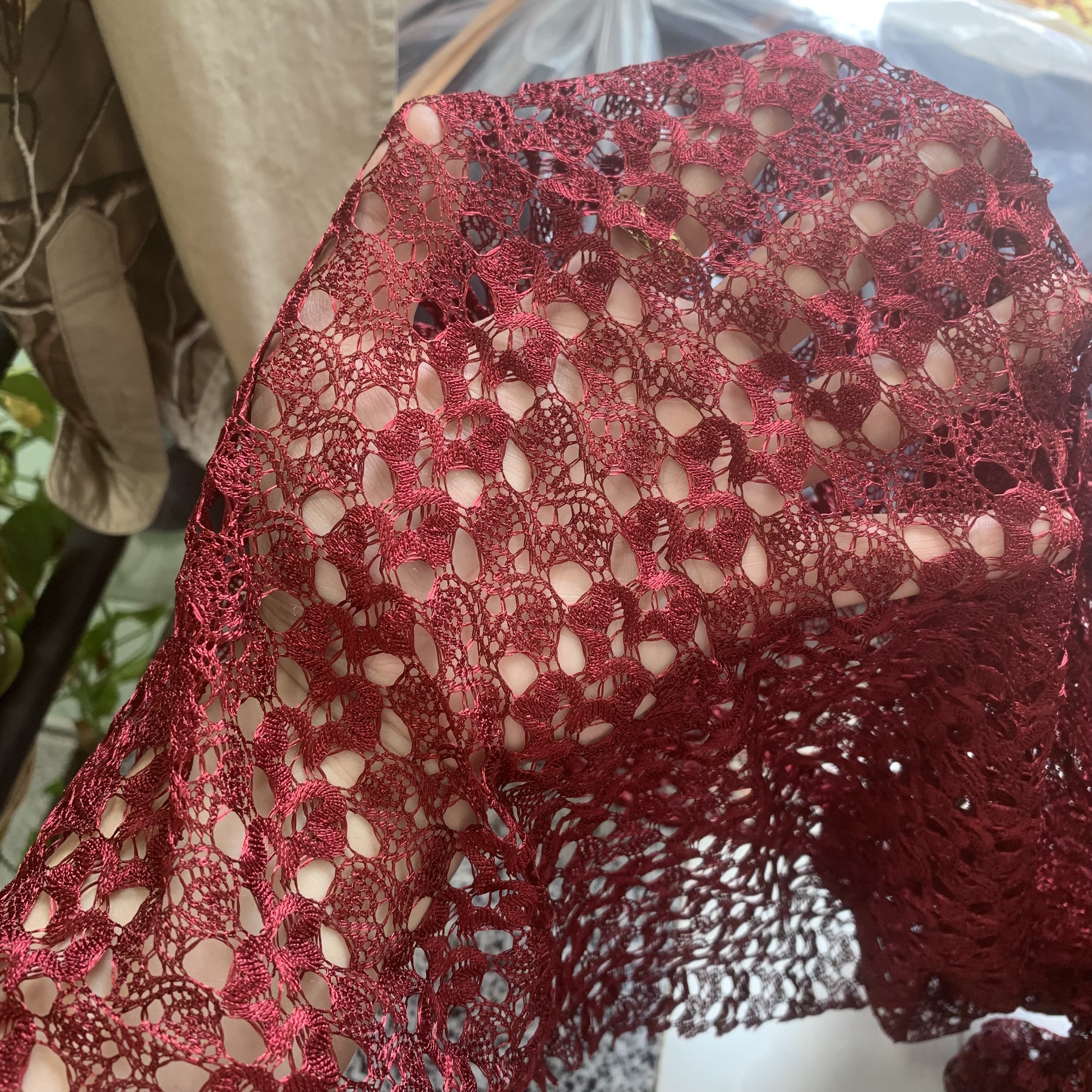 1 meter heavy duty 1M6 red lace threads