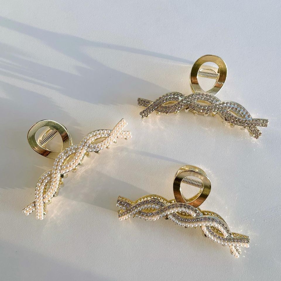 Kẹp tóc twist hạt Hàn Quốc Korea
