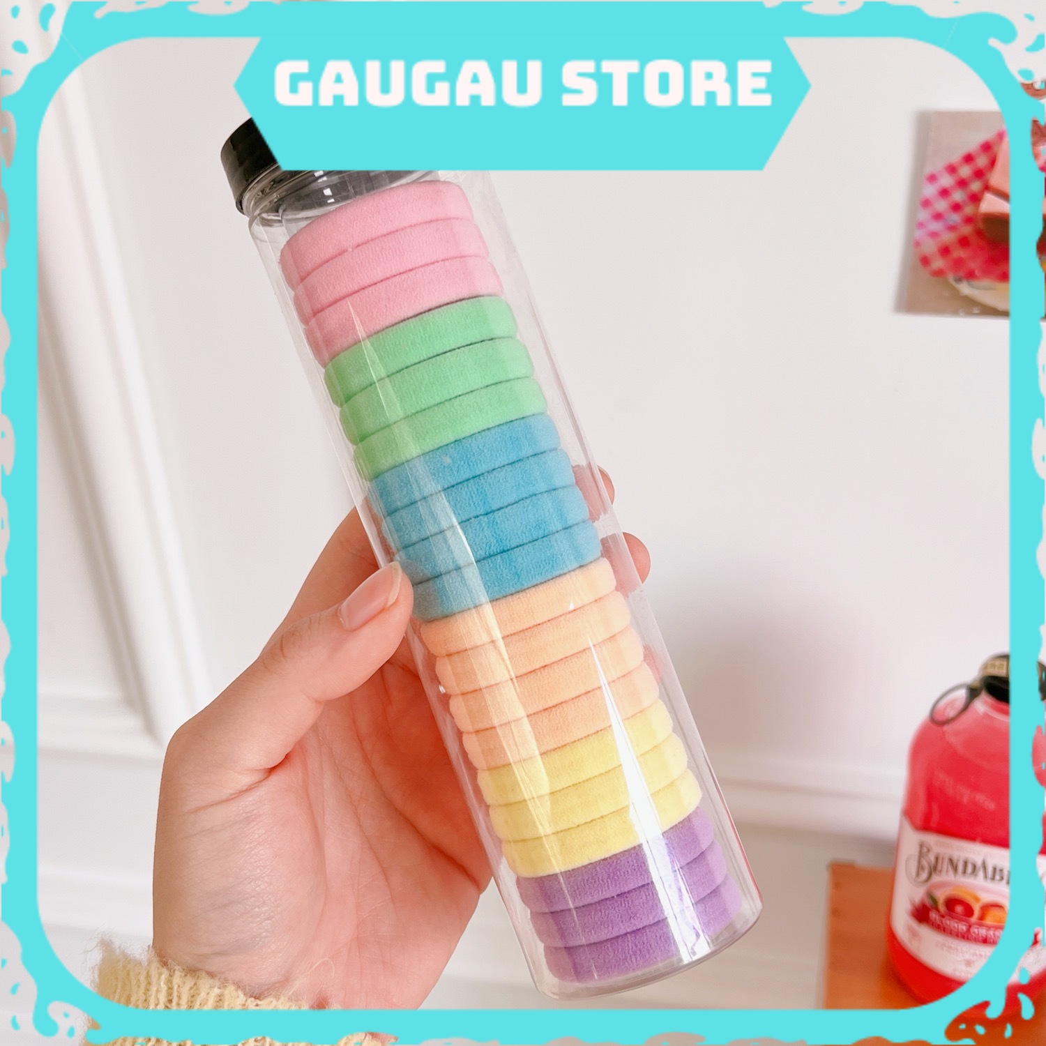 Set cột tóc 20 dây nhiều màu co dãn phong cách hàn quốc