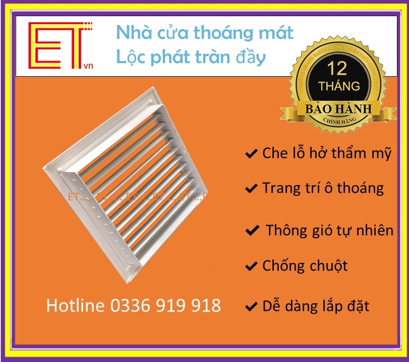 Cửa gió nan thẳng cổ 100x100