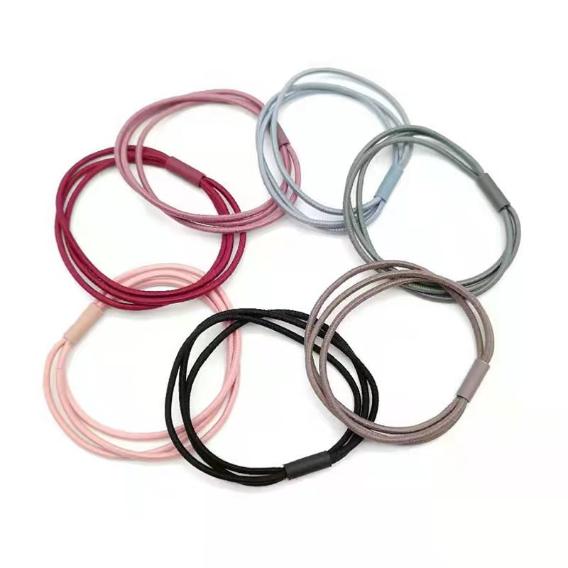 Dây buộc tóc chun 3 sợi co giãn siêu bề