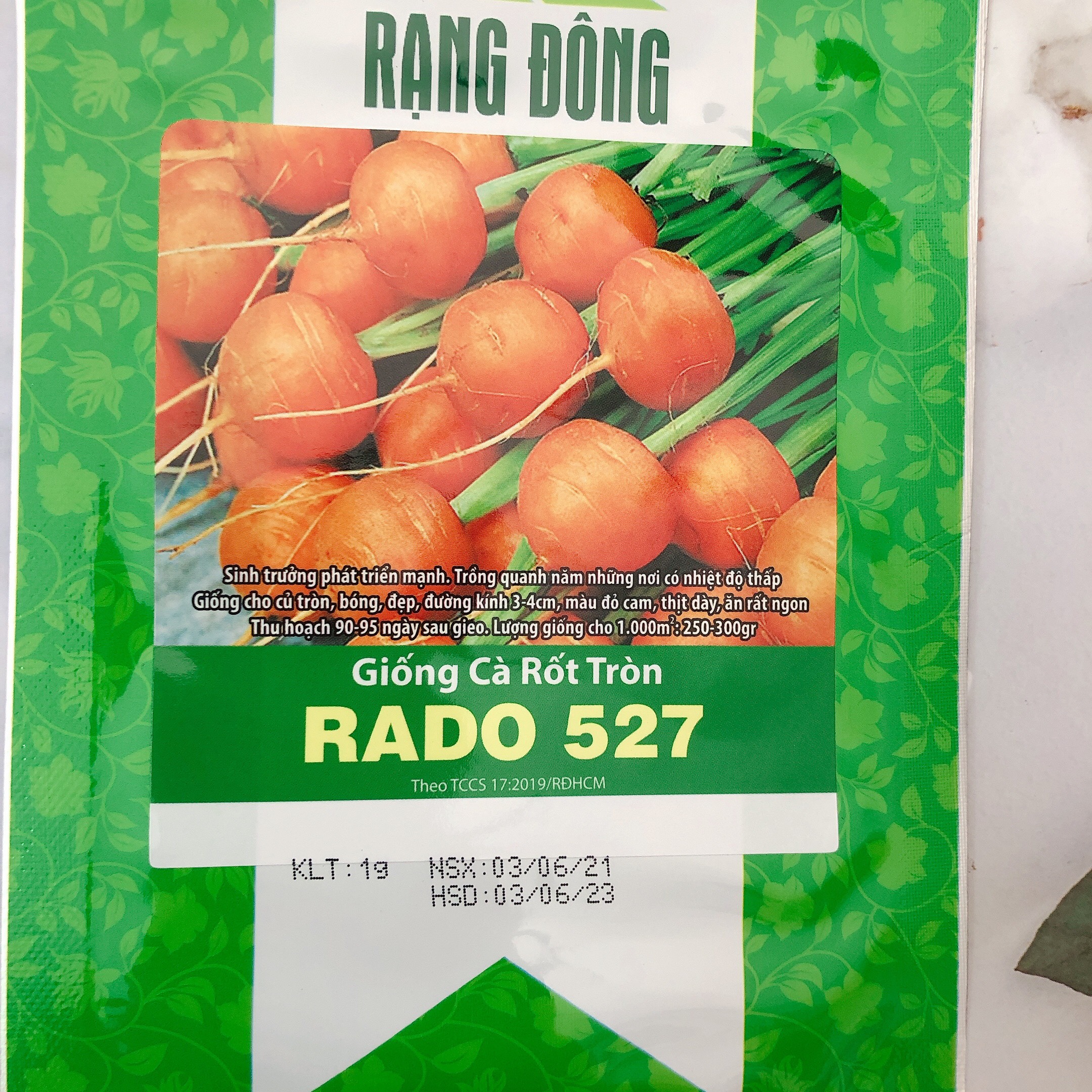 [HCM]Hạt giống cà rốt tròn Rado 527 RD gói 1gr