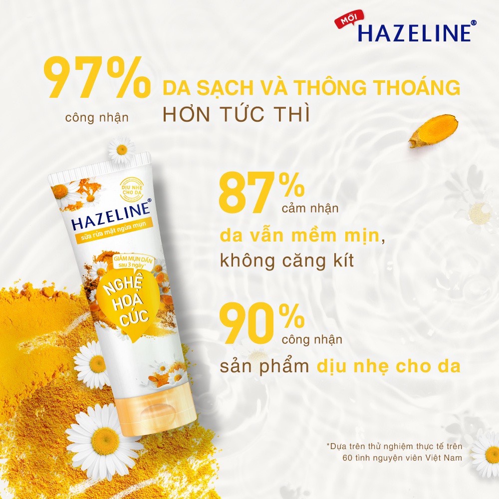 Sữa Rửa Mặt Hazeline Tuýp 50g/100g (Nghệ/Yến Mạch/Matcha)