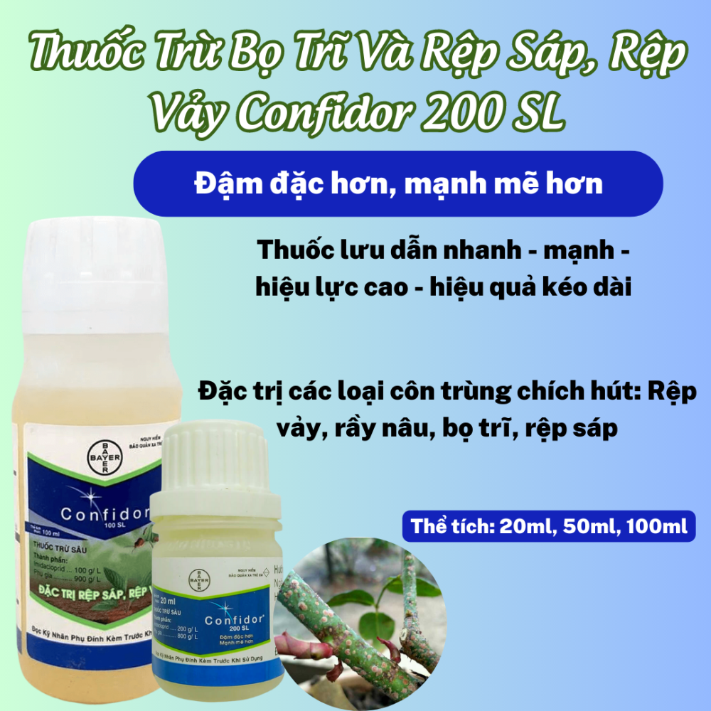 TRỊ bọ trĩ Confidor 100SL - Bayer CHLB Đức