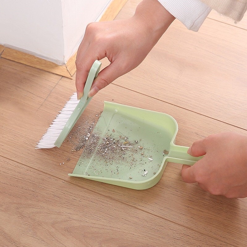 Chổi mini quét bụi đa năng kèm ky hốt rác - chổi quét bụi ô tô tiện lợi