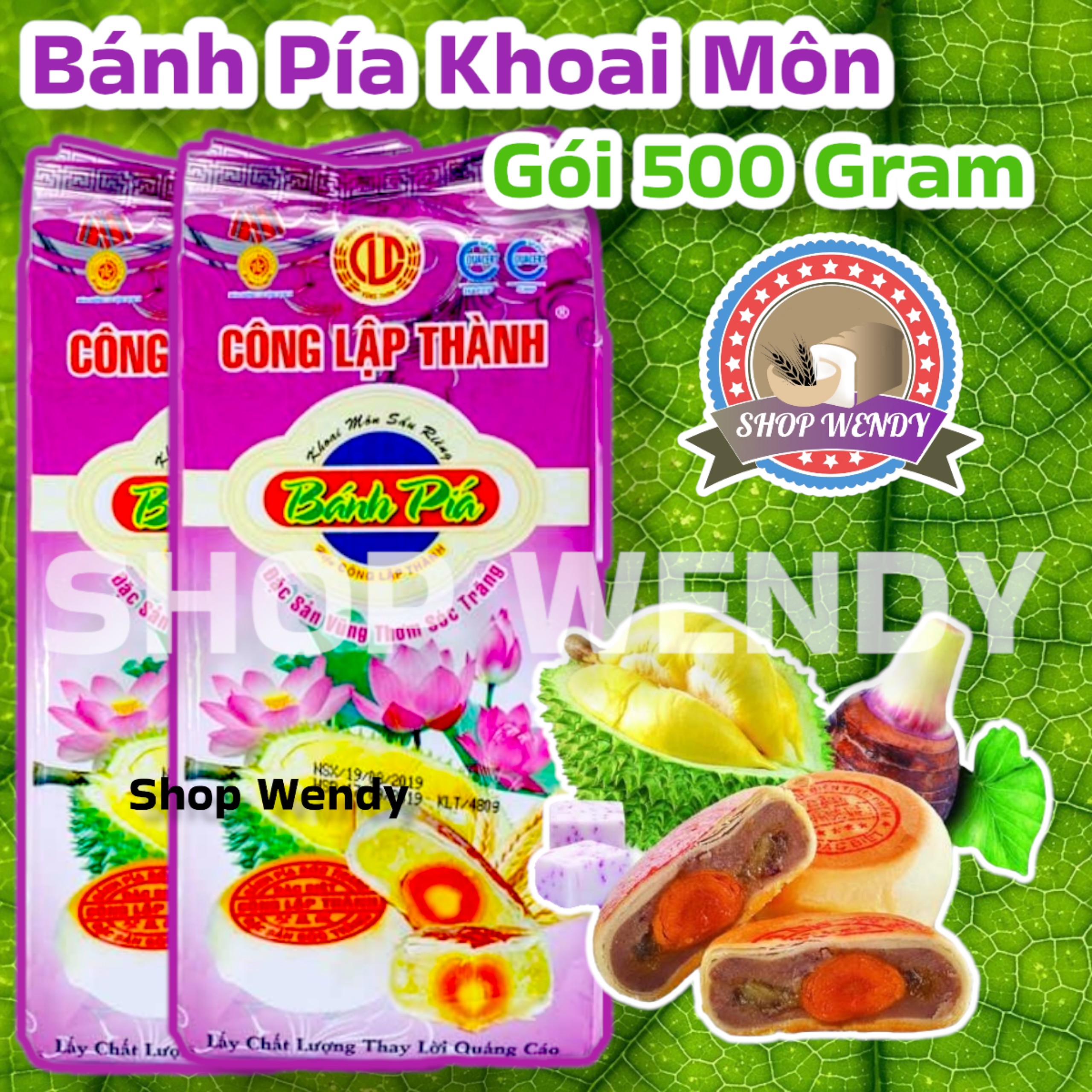 Combo 2 gói bánh pía khoai môn - công lập thành - 1 gói 500gram
