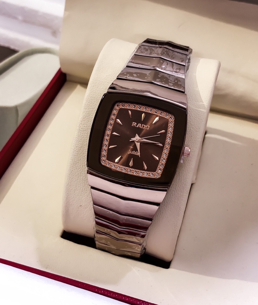 [HCM]Đồng Hồ Nam Vuông Dây Thép Size 36mm