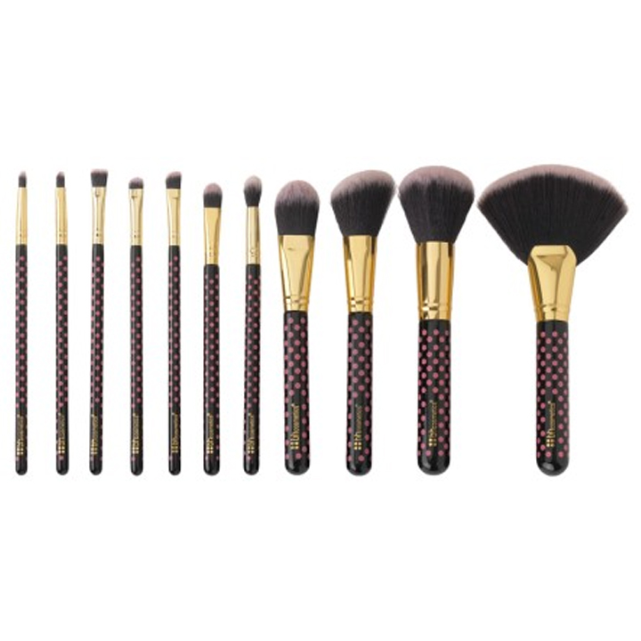 BH Cosmetics 11 Pcs Pink A Dot Brush Set