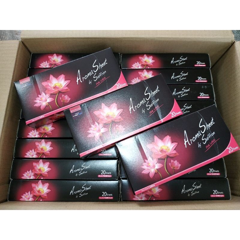 Giấy thơm Aroma Sheet hương hoa sen hồng cho máy giặt khô
