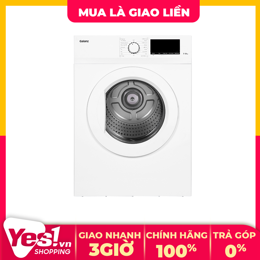 Máy sấy thông hơi galanz 7 kg dv-70t5c - bảo hành chính hãng - voucher 10% lên đến 800k