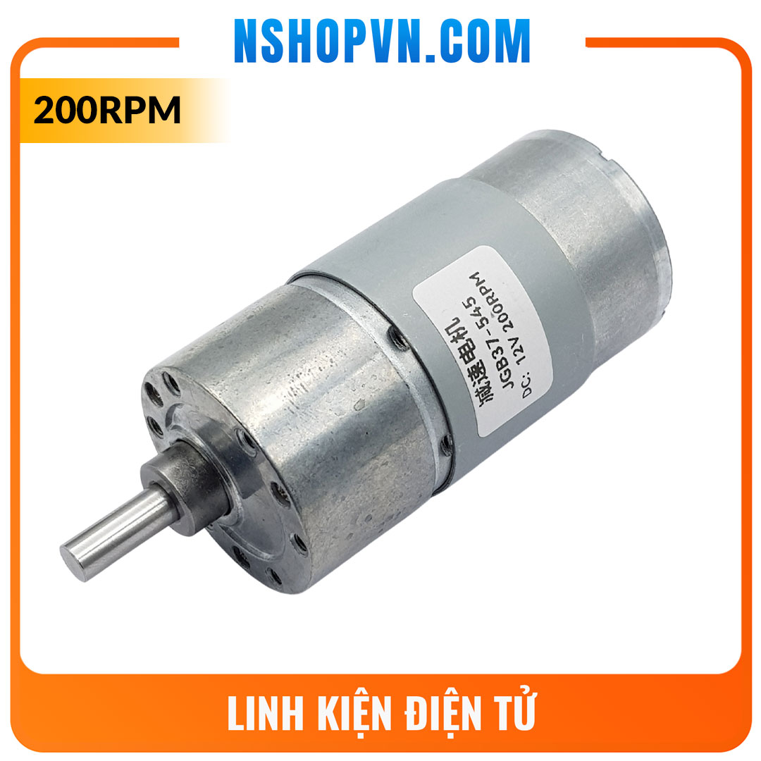 Động cơ giảm tốc JGB37-545 12V 200rpm