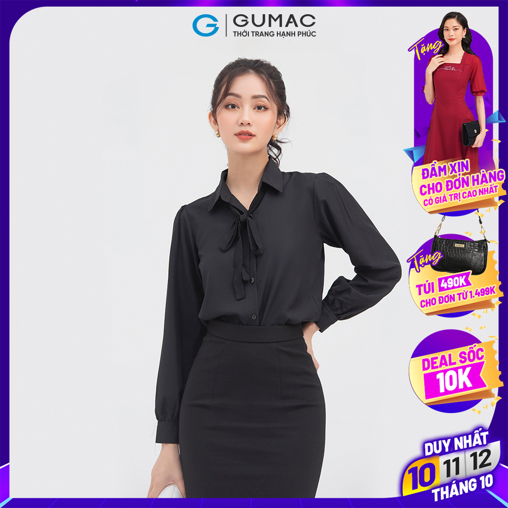 Áo sơ mi buột nơ AA910