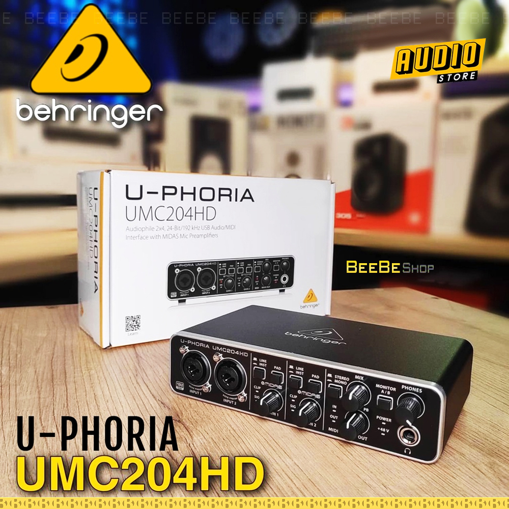UMC204HD - Sound Card Thu Âm Và Làm Nhạc Chuyên Nghiệp Hãng Behringer