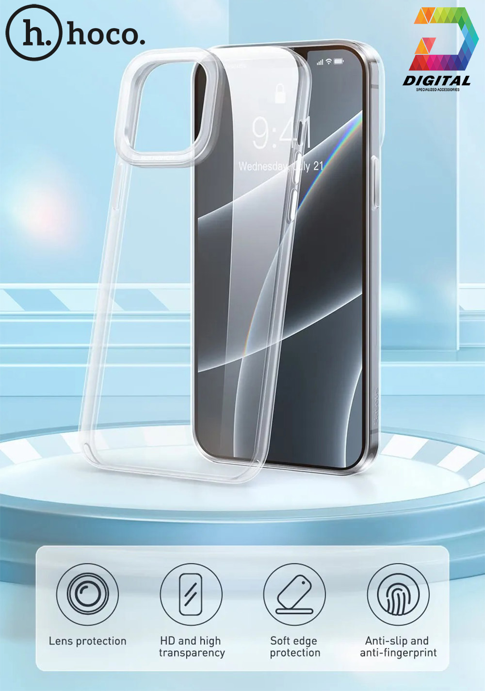 Ốp Lưng Silicon Trong Suốt Cho iPhone Chính Hãng Hoco