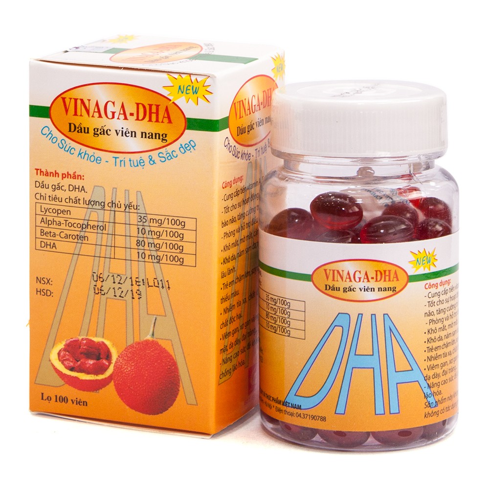 DẦU GẤC VINAGA-DHA lọ 100 viên
