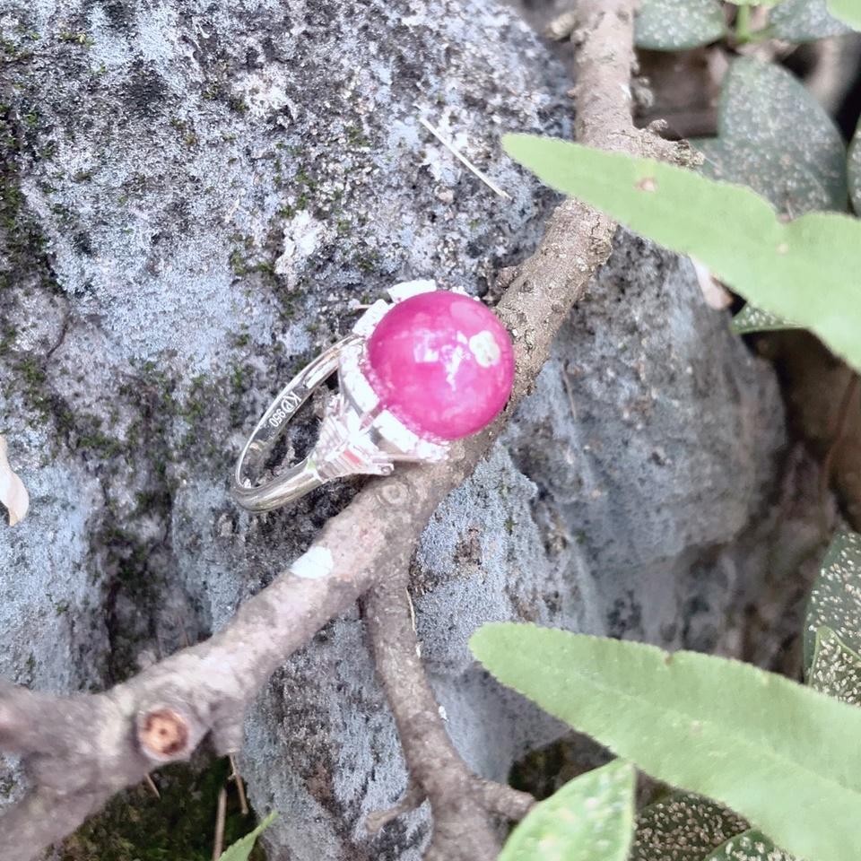 Nhẫn đá Ruby 10mm