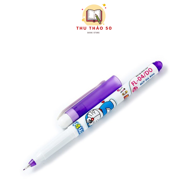 Bút lông kim,1 cây lông kim Doremon Thiên Long FL04DO tím