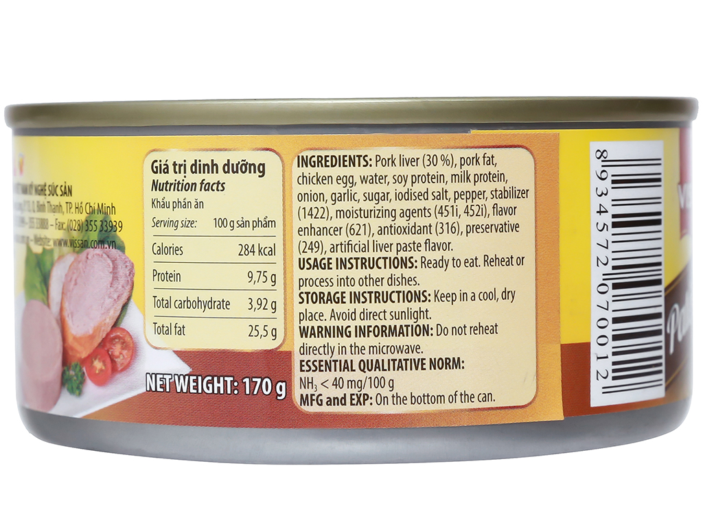 Pate gan Vissan hộp 170g