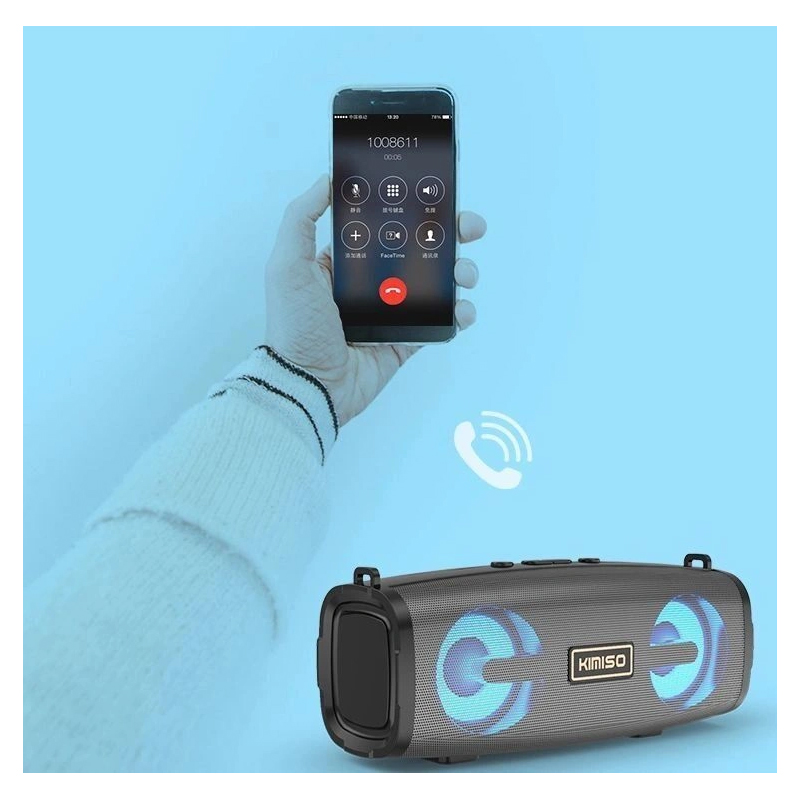 Loa bluetooth KIMISO KMS-223 hỗ trợ FM/Thẻ/USB/AUX (nhiều màu)